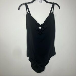 Time and Tru one piece swimsuit with bow details‎ in the front black size 1X